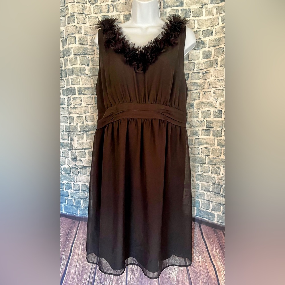 Oxford Style Lab Ruffled Top Black Dress
